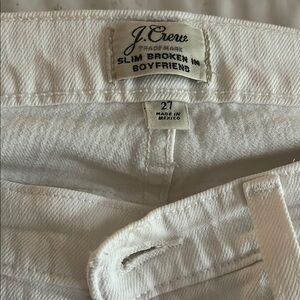 J.Crew White Boyfriend Jeans